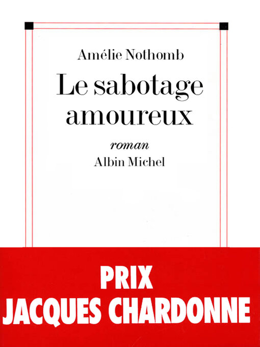 Cover image for Le Sabotage amoureux